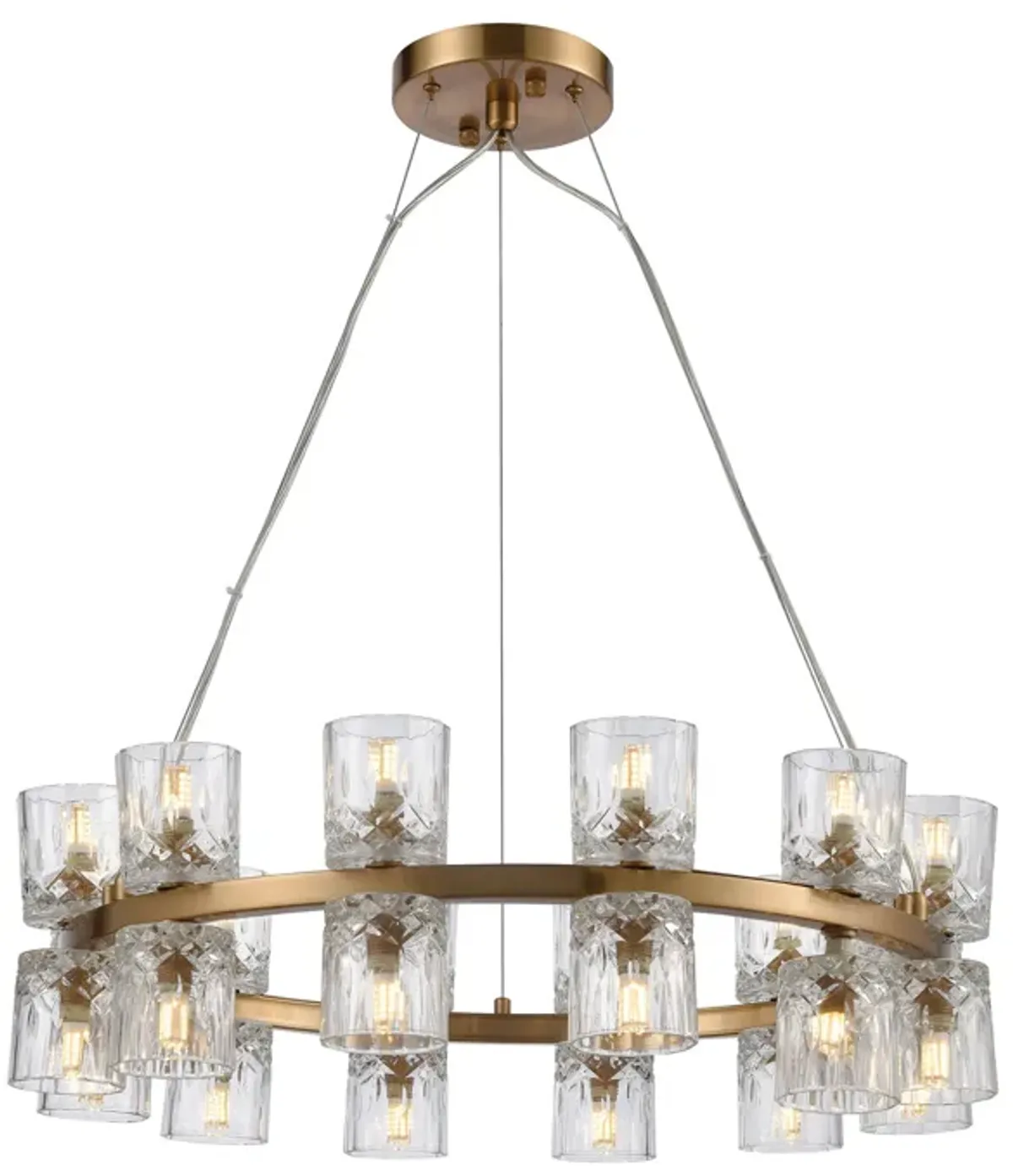 Double Vision 25" Wide 24-Light Chandelier - Clear