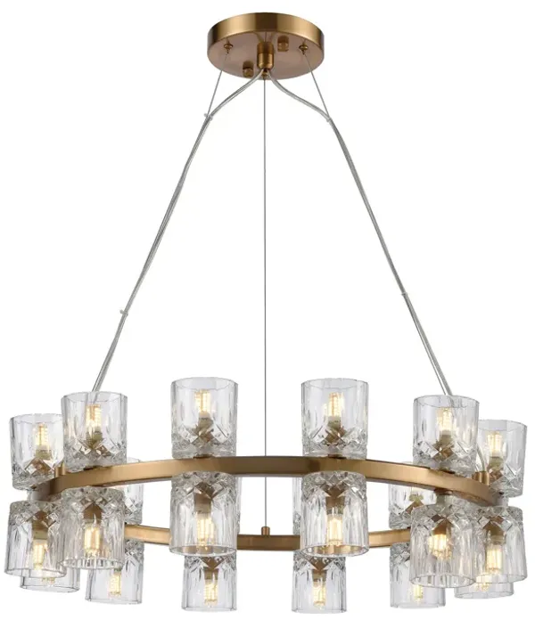 Double Vision 25" Wide 24-Light Chandelier - Clear