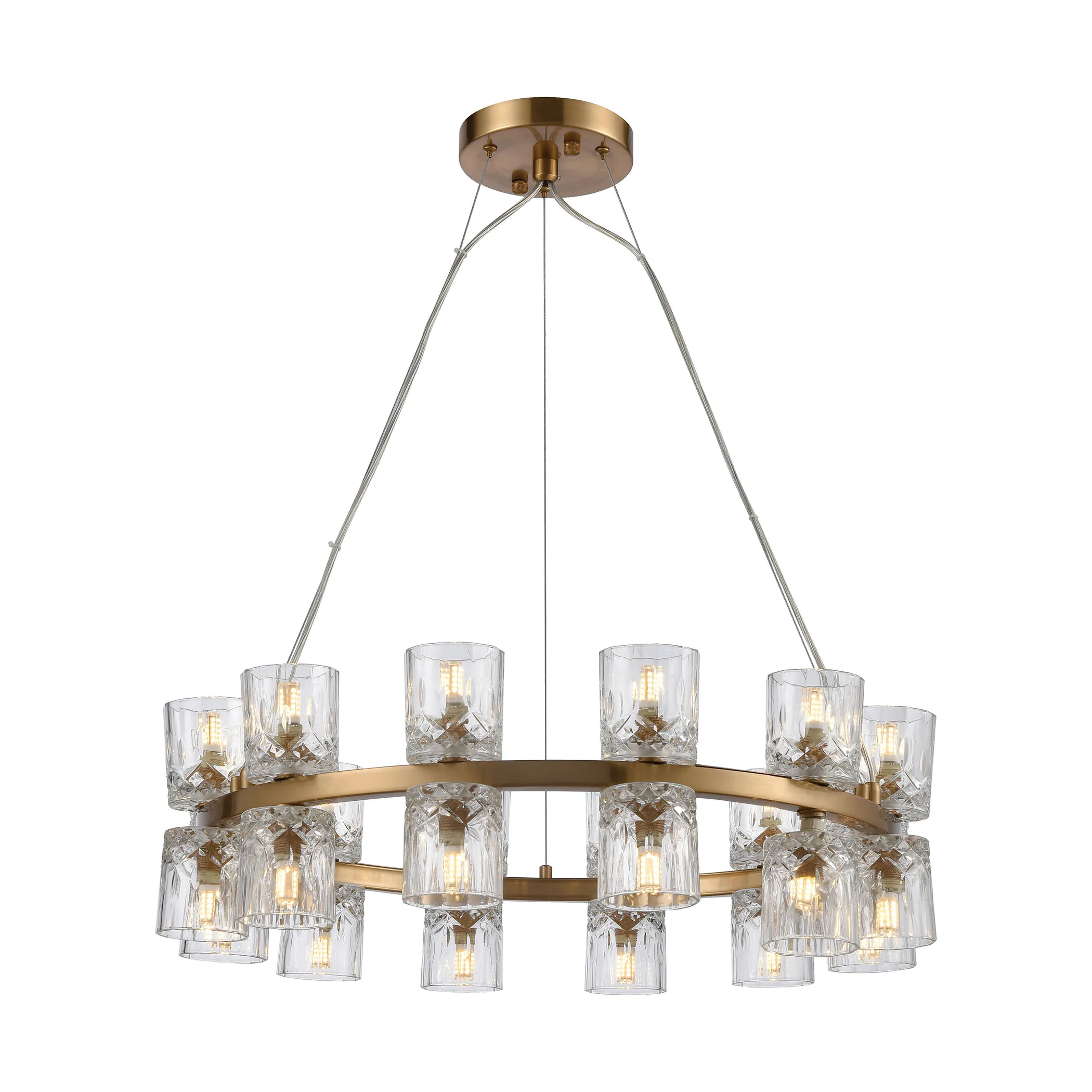 Double Vision 25" Wide 24-Light Chandelier - Clear