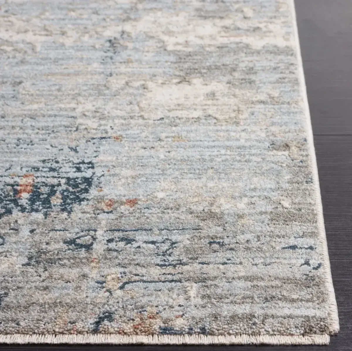 TREASURE 450 GREY  2'-2' x 8' Runner Rug