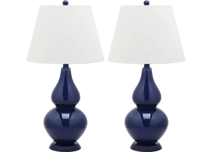 Cybil 26-Inch H Double Gourd Lamp - Set of 2