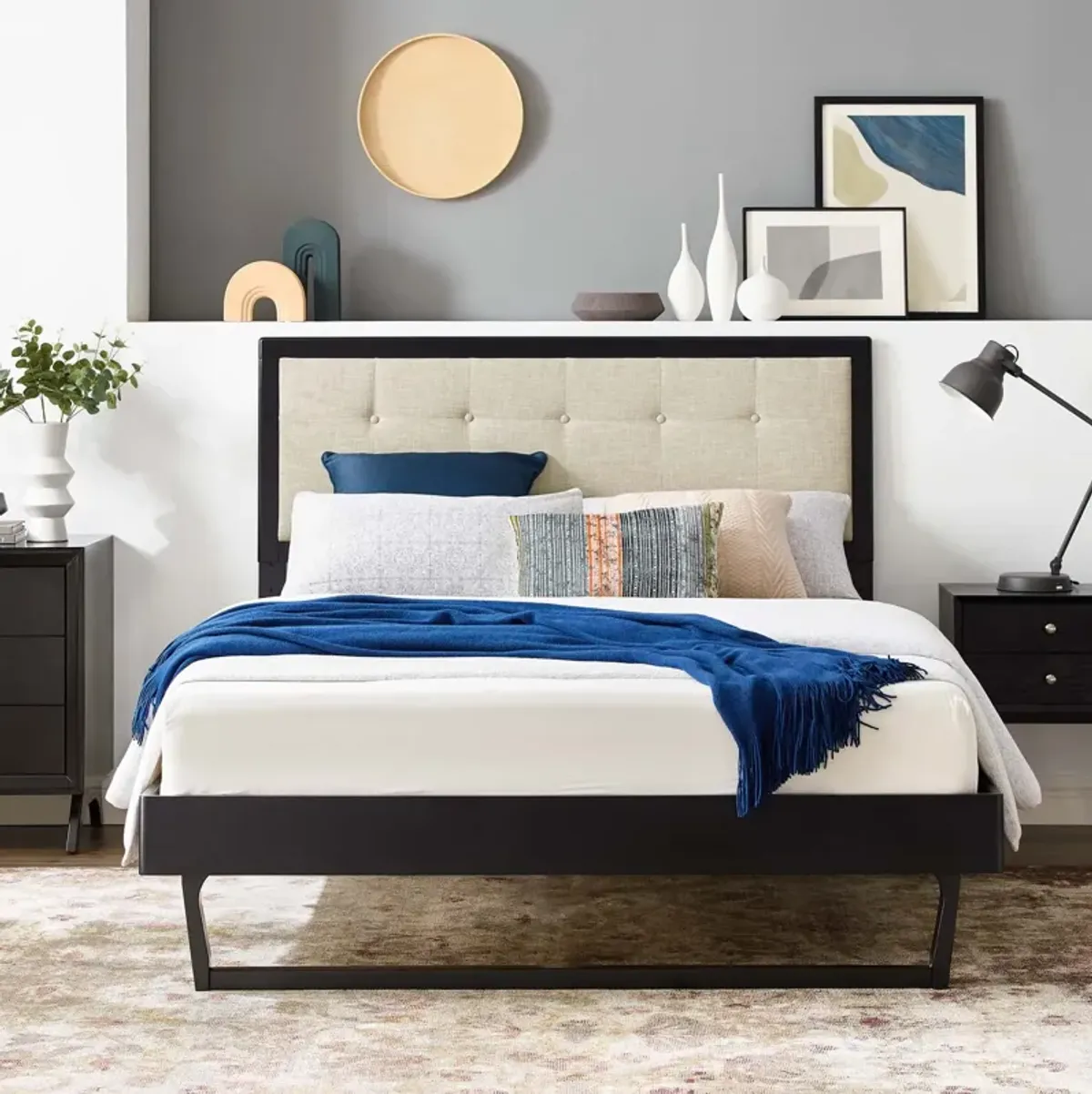 Willow Wood Platform Bed 