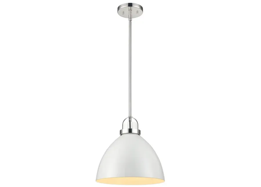 Somerville 12" Wide 1-Light Pendant - Gloss White