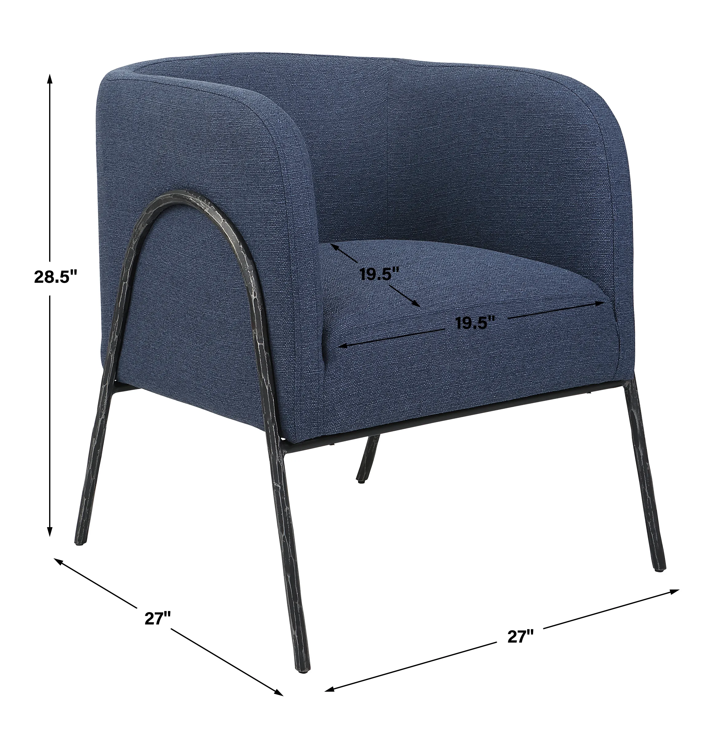 Jacobsen Denim Barrel Chair