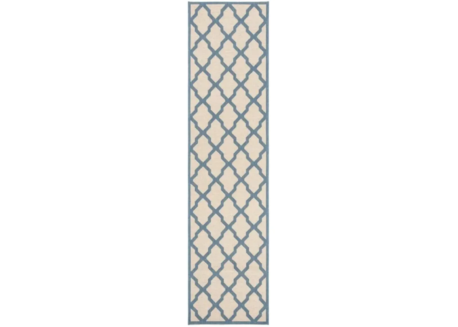 LINDEN 122 Collection LND122N-28 Cream / Blue 2'-2" X 8'