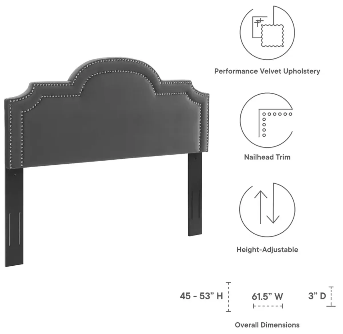 Belinda Performance Velvet Full/Queen Headboard