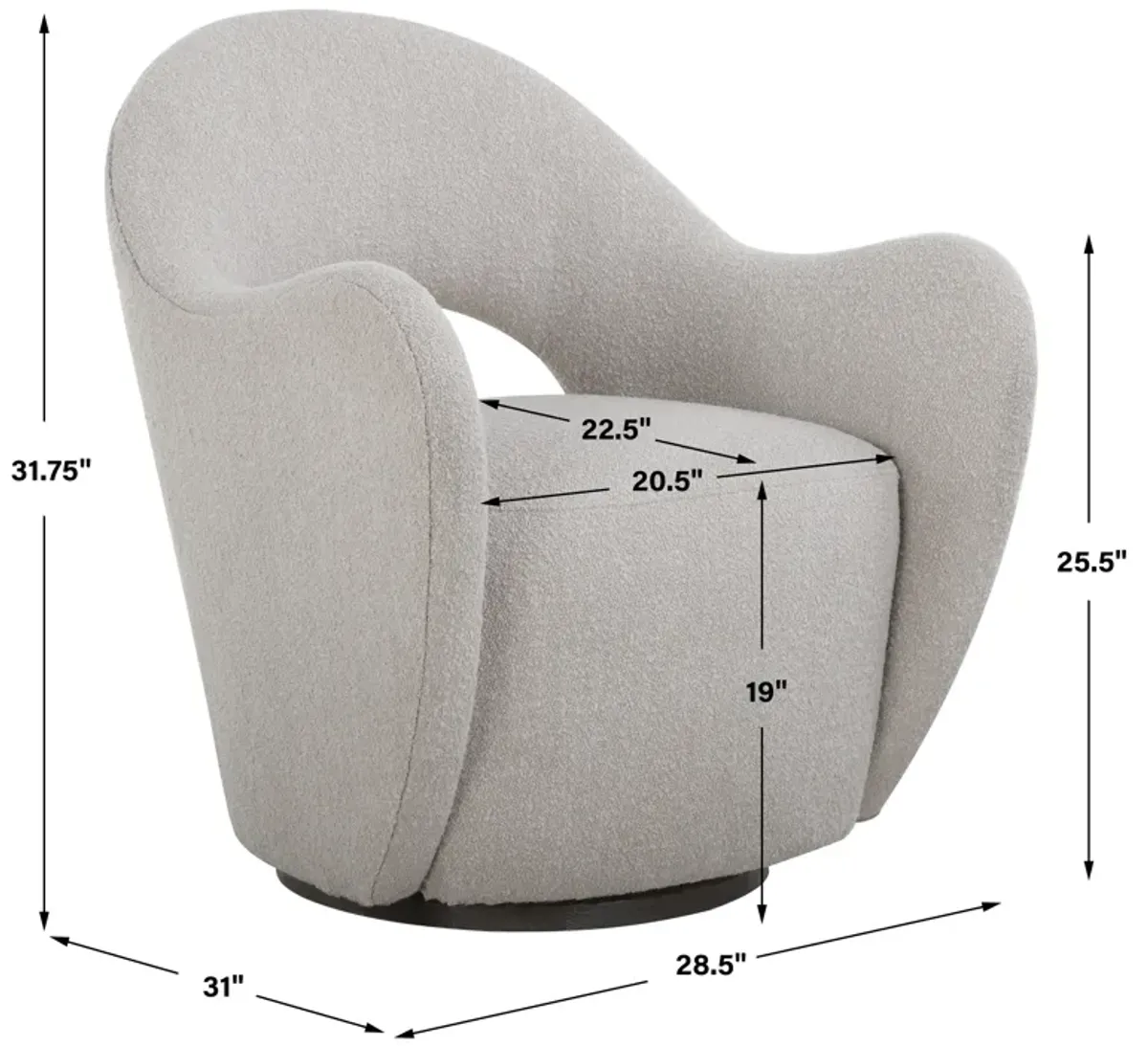 Wander Fabric Swivel Chair