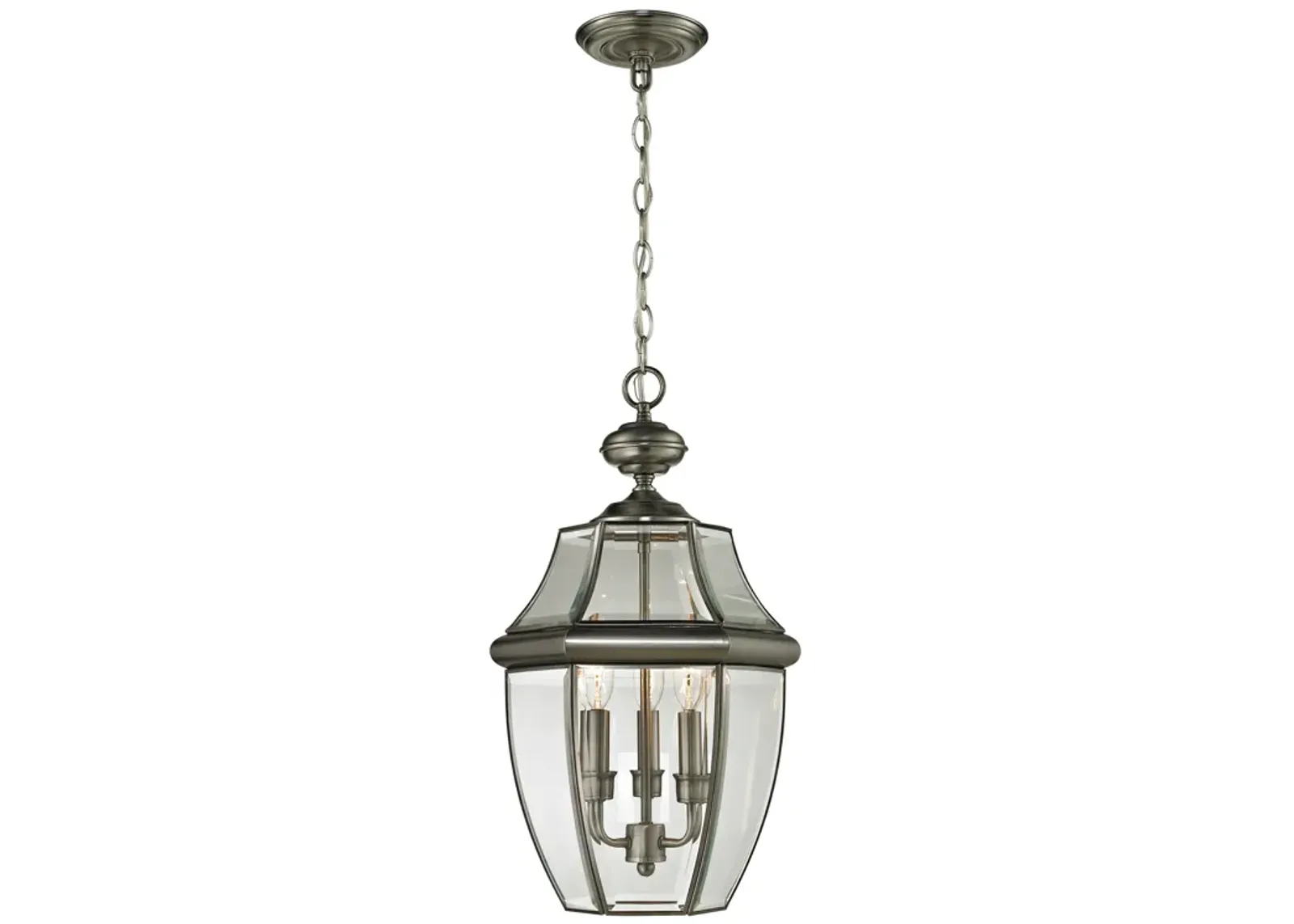 Ashford 12" Wide 3-Light Outdoor Pendant - Antique Nickel