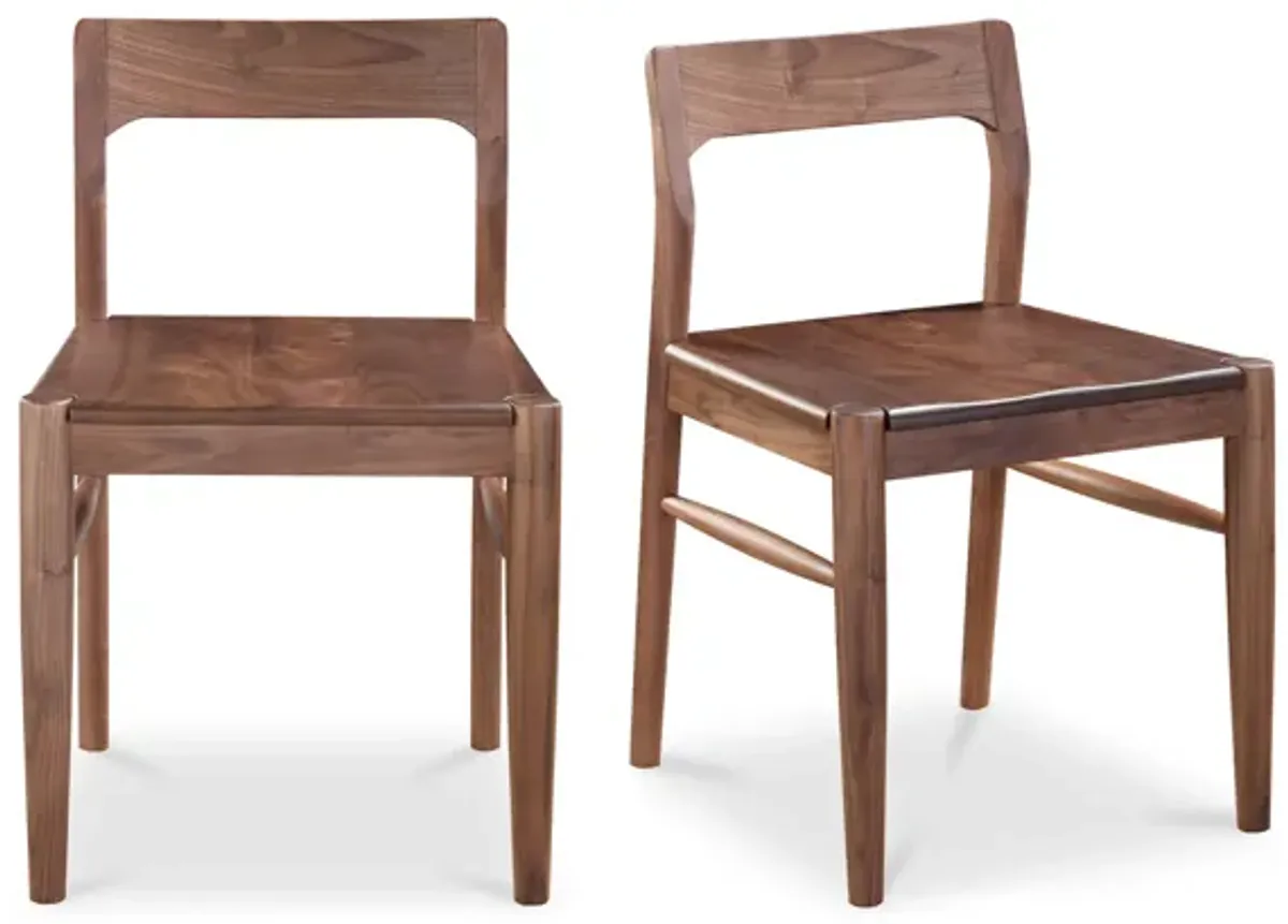 OWING DINING CHAIR WALNUT-SET OF TWO