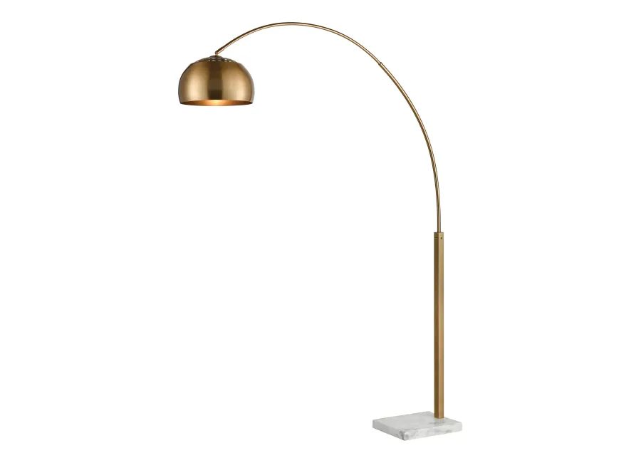 Solar Flair 77" High 1-Light Floor Lamp - Aged Brass