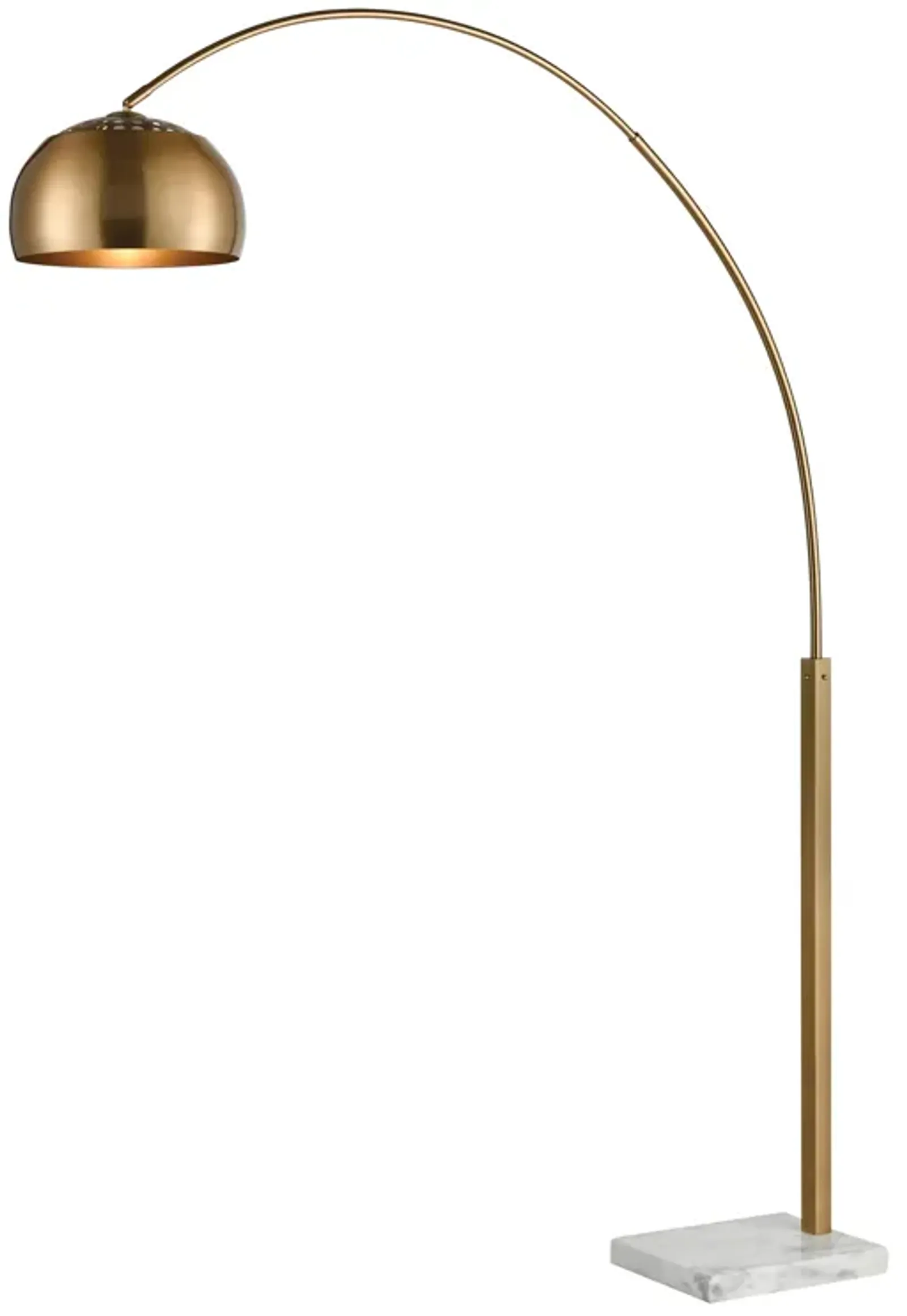 Solar Flair 77" High 1-Light Floor Lamp - Aged Brass