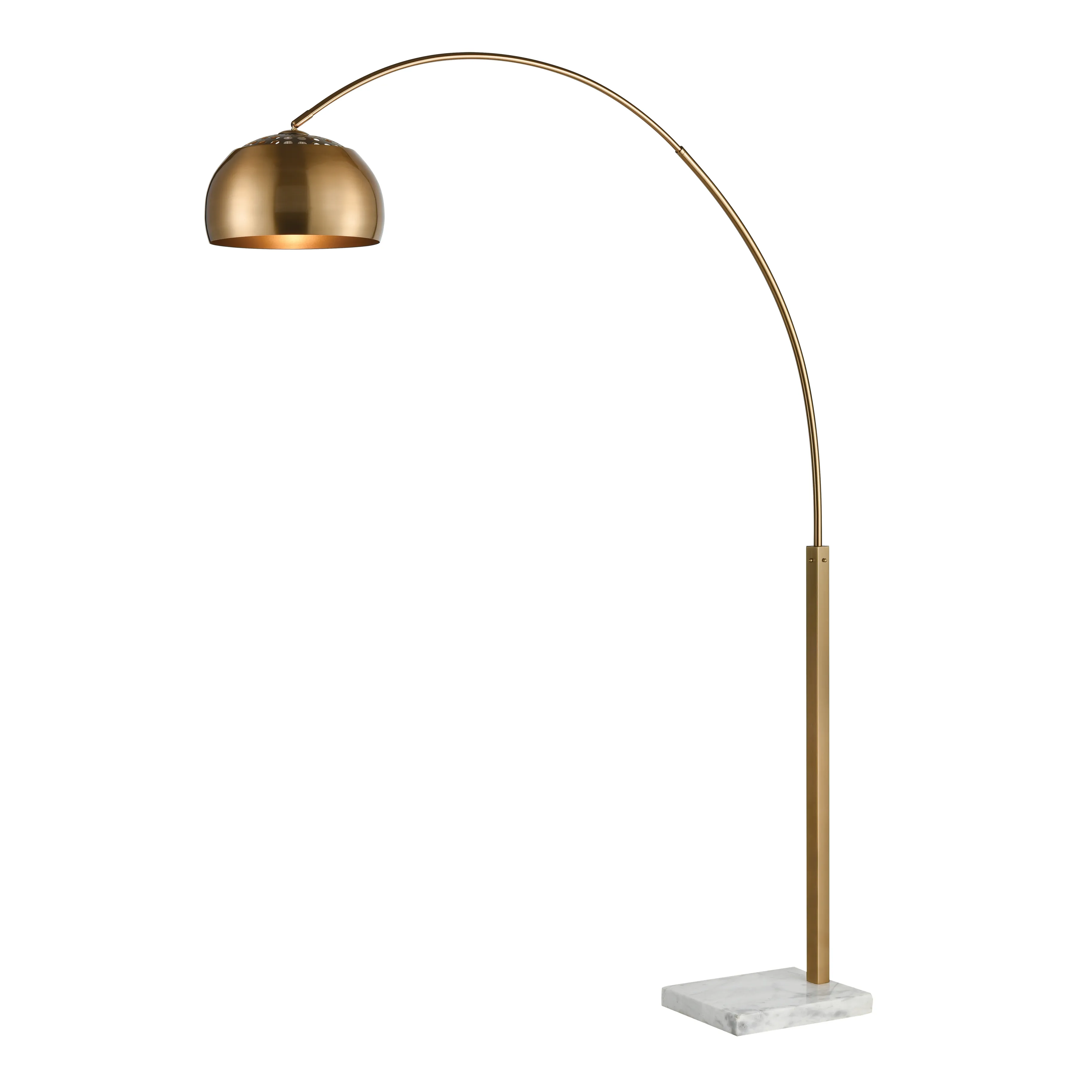 Solar Flair 77" High 1-Light Floor Lamp - Aged Brass