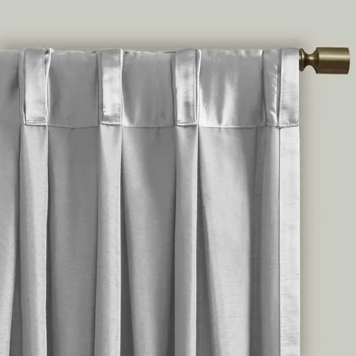 Croscill Classics Avignon Silver Pleat Curtain Panel with Tieback (Single)