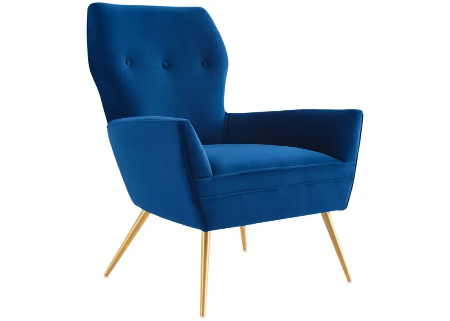 Renata Button Tufted Performance Velvet Armchair