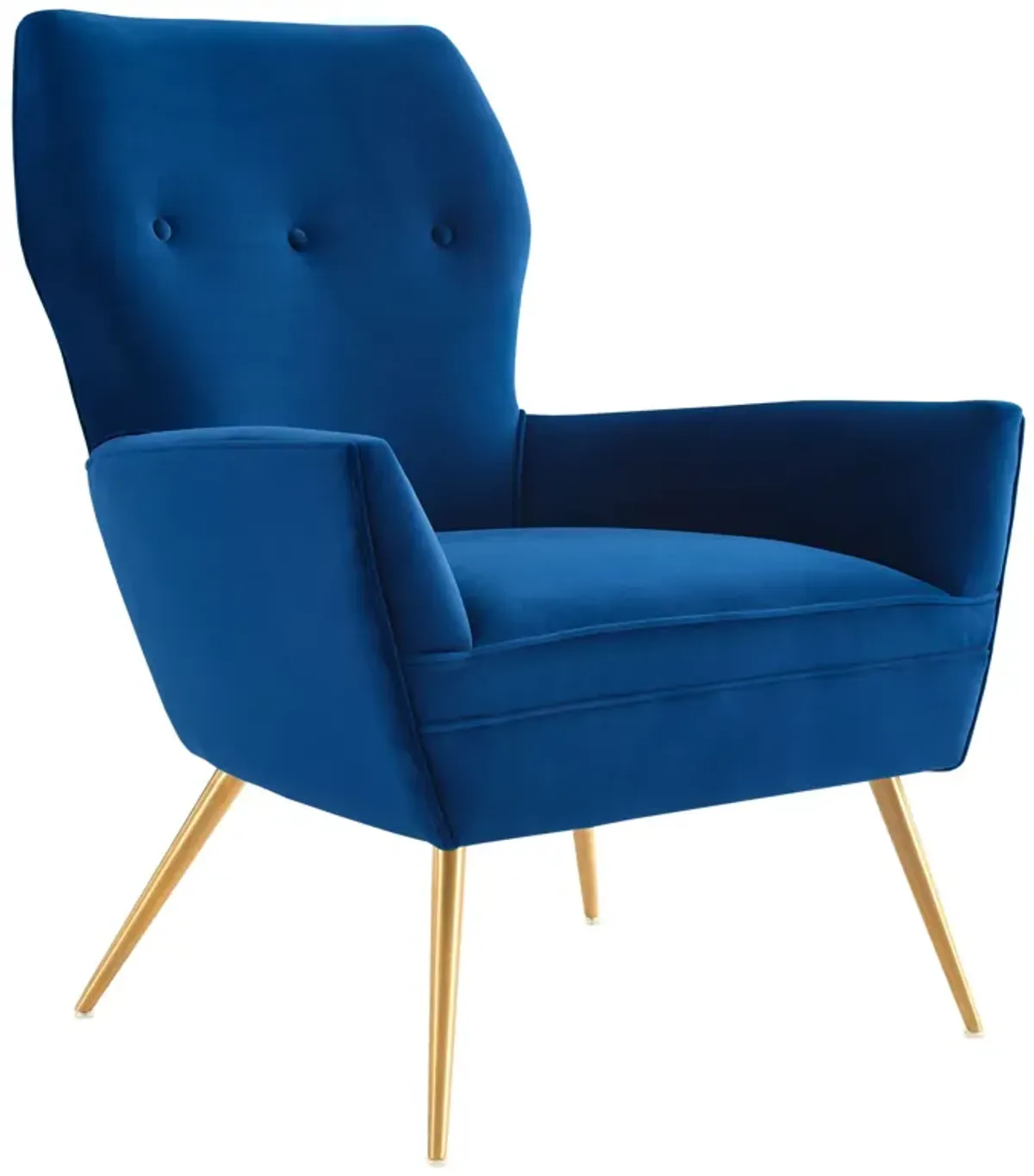 Renata Button Tufted Performance Velvet Armchair