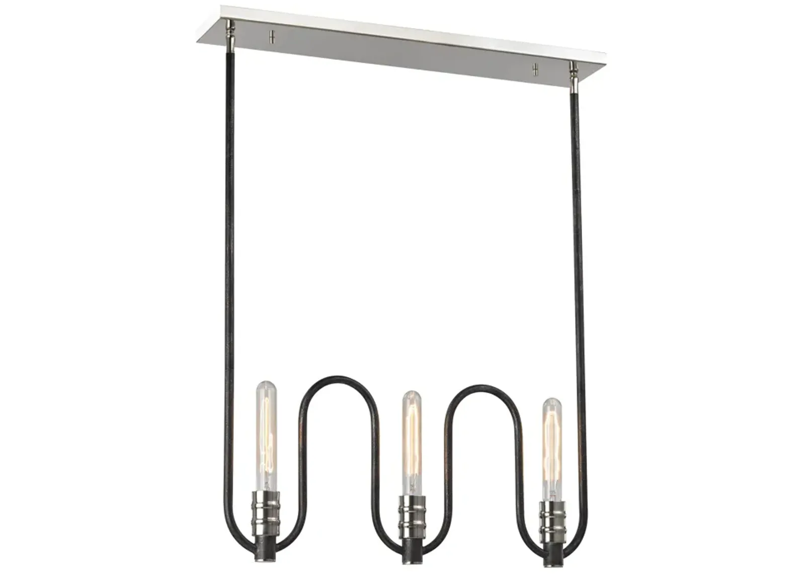 Continuum 2" Wide 3-Light Linear Chandelier 