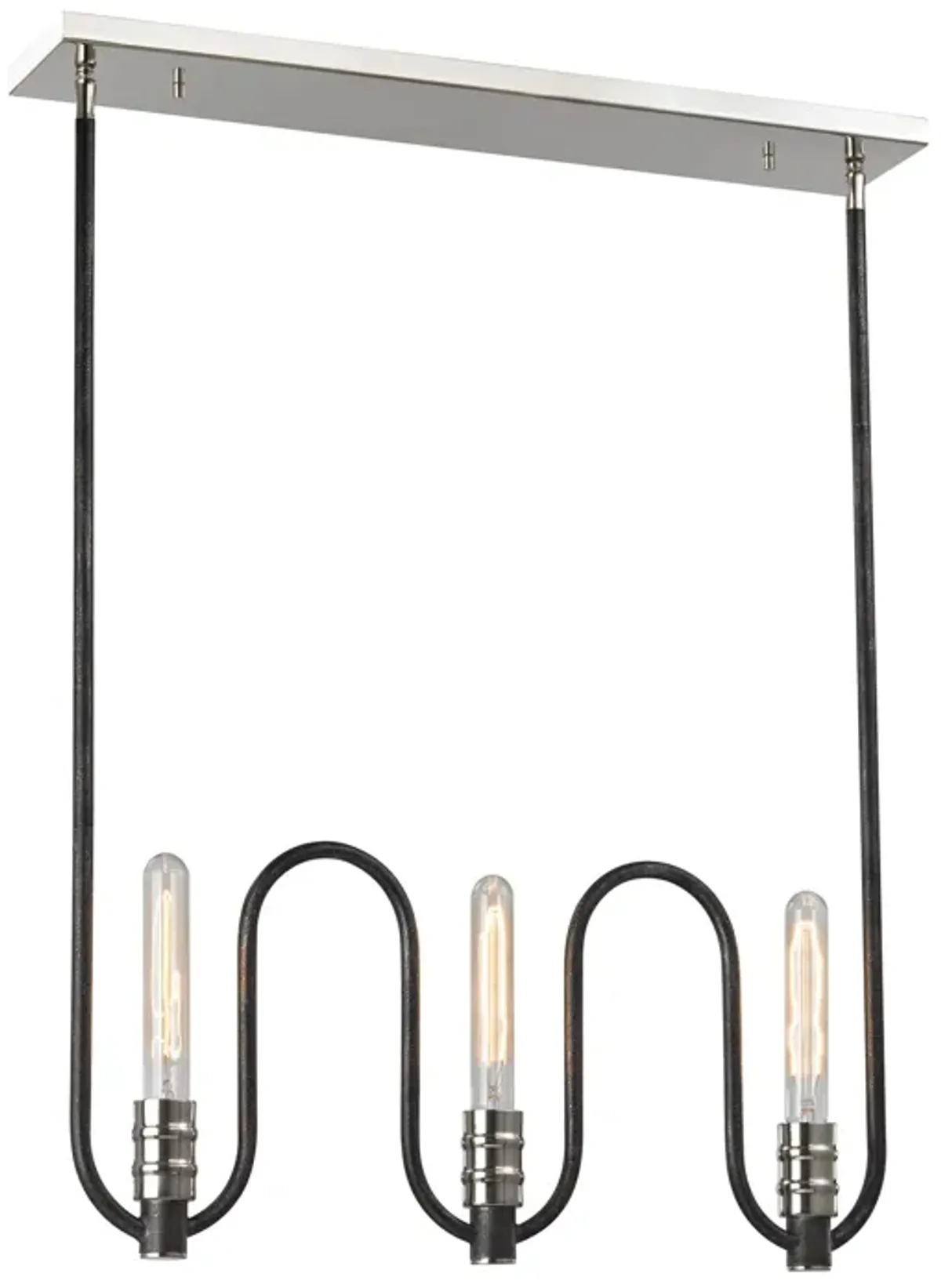 Continuum 2" Wide 3-Light Linear Chandelier 