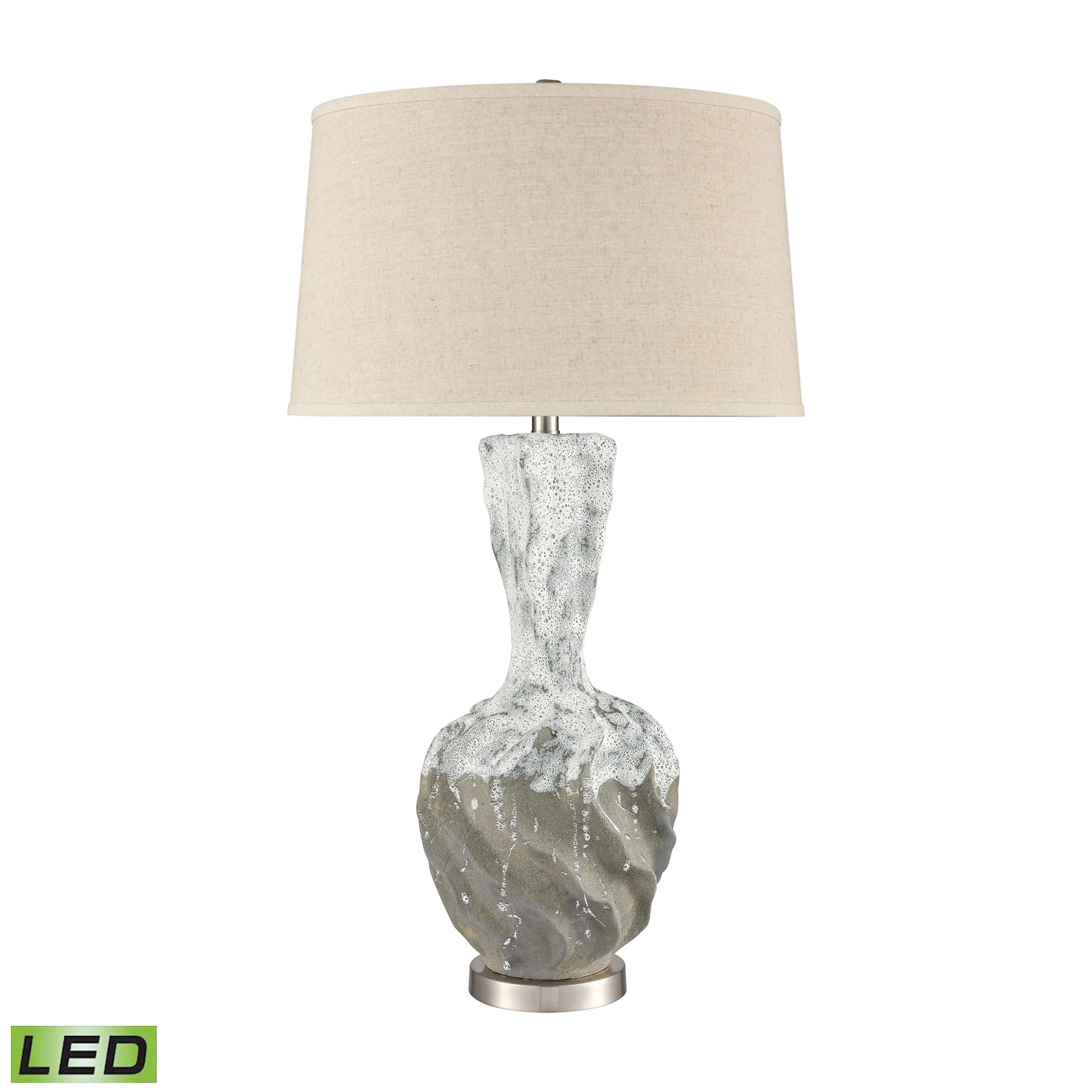 Bartlet Fields 34'' High 1-Light Table Lamp - White - Includes LED Bulb