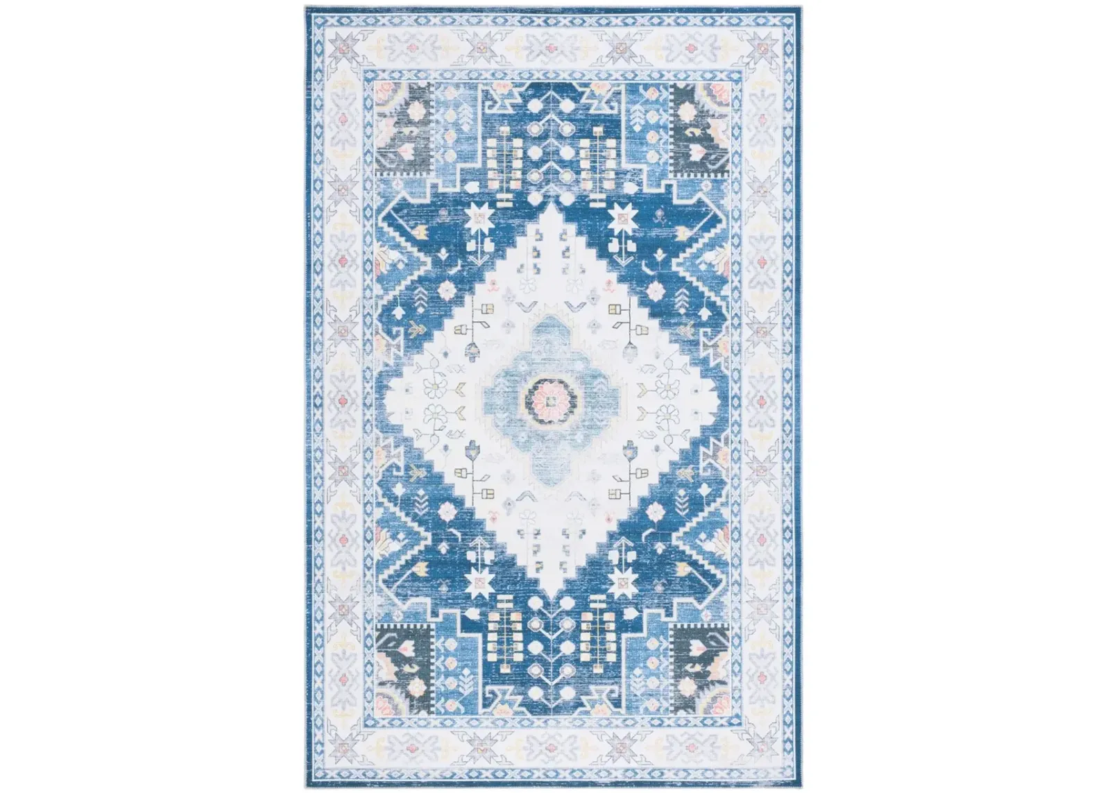 ARIZONA 107 Blue 8' X 10' Large Rectangle Rug