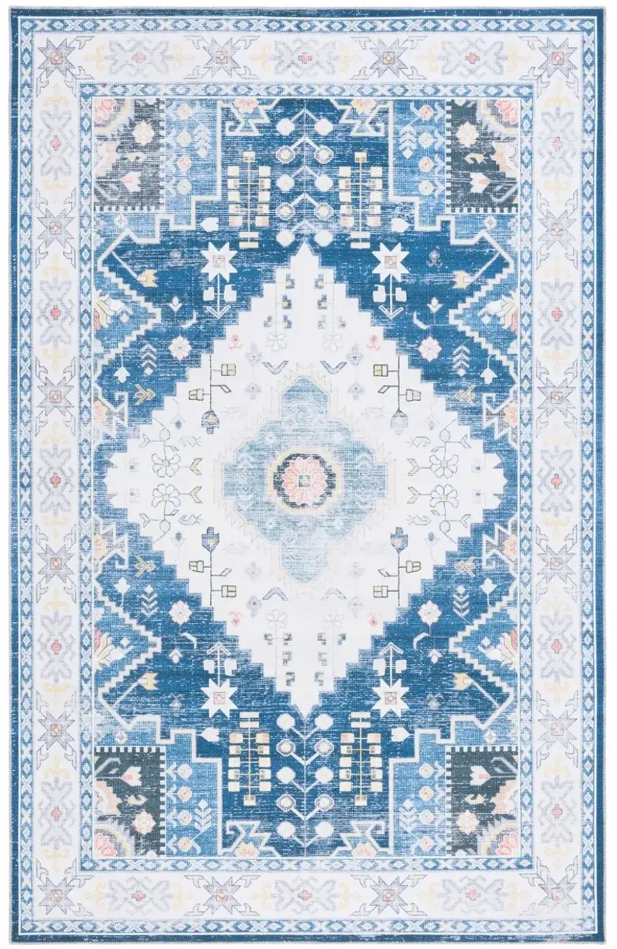 ARIZONA 107 Blue 8' X 10' Large Rectangle Rug