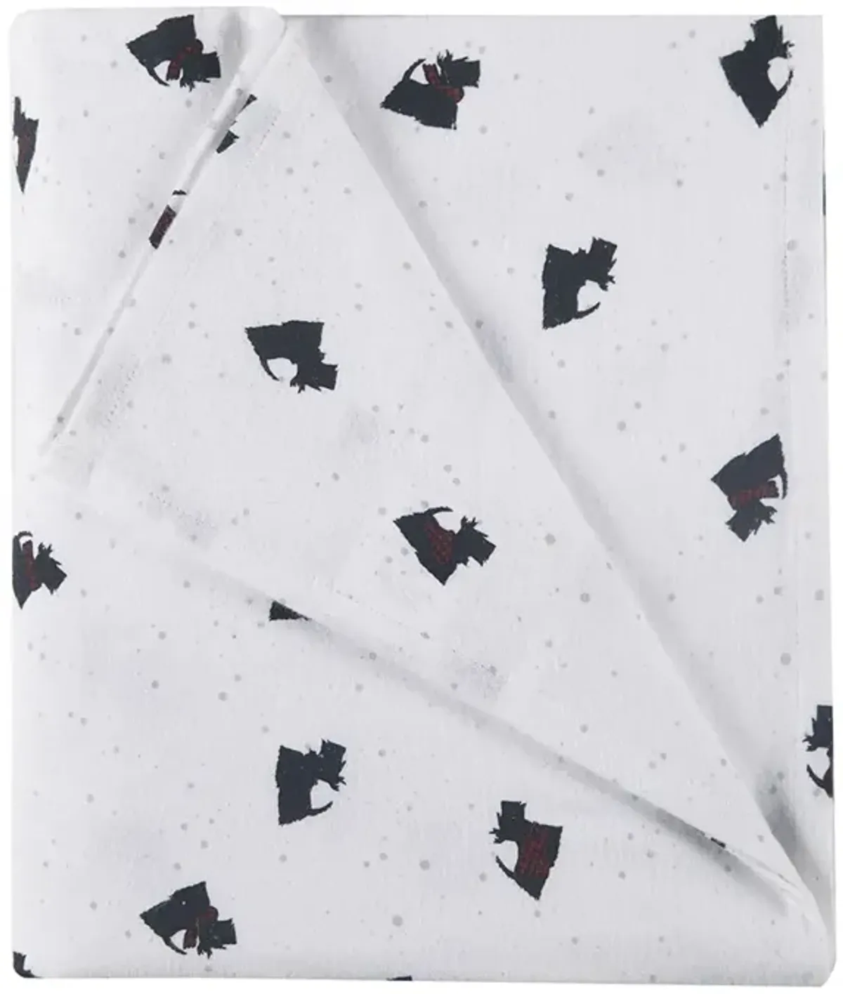 Woolrich Flannel Black/White Scottie Dogs Sheet Set