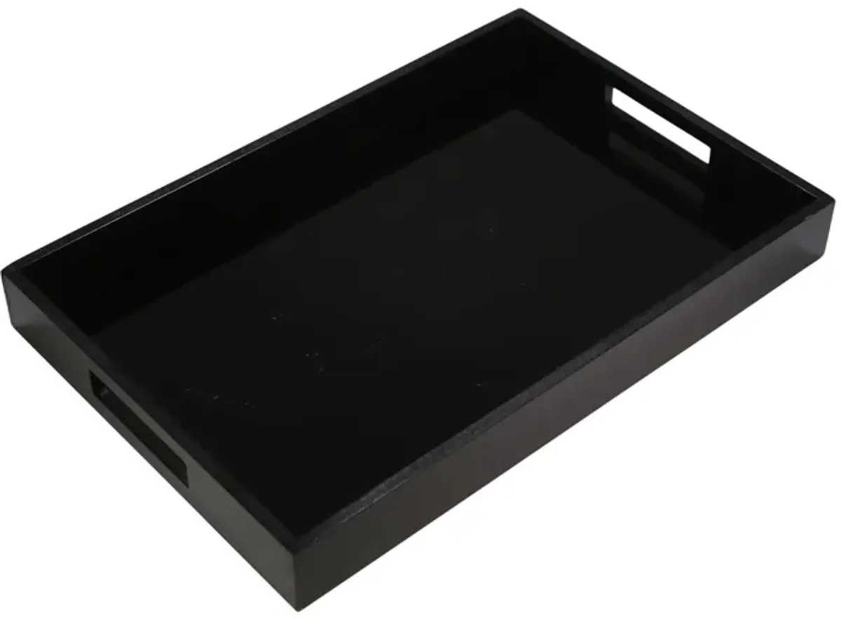 Black Glass Tray