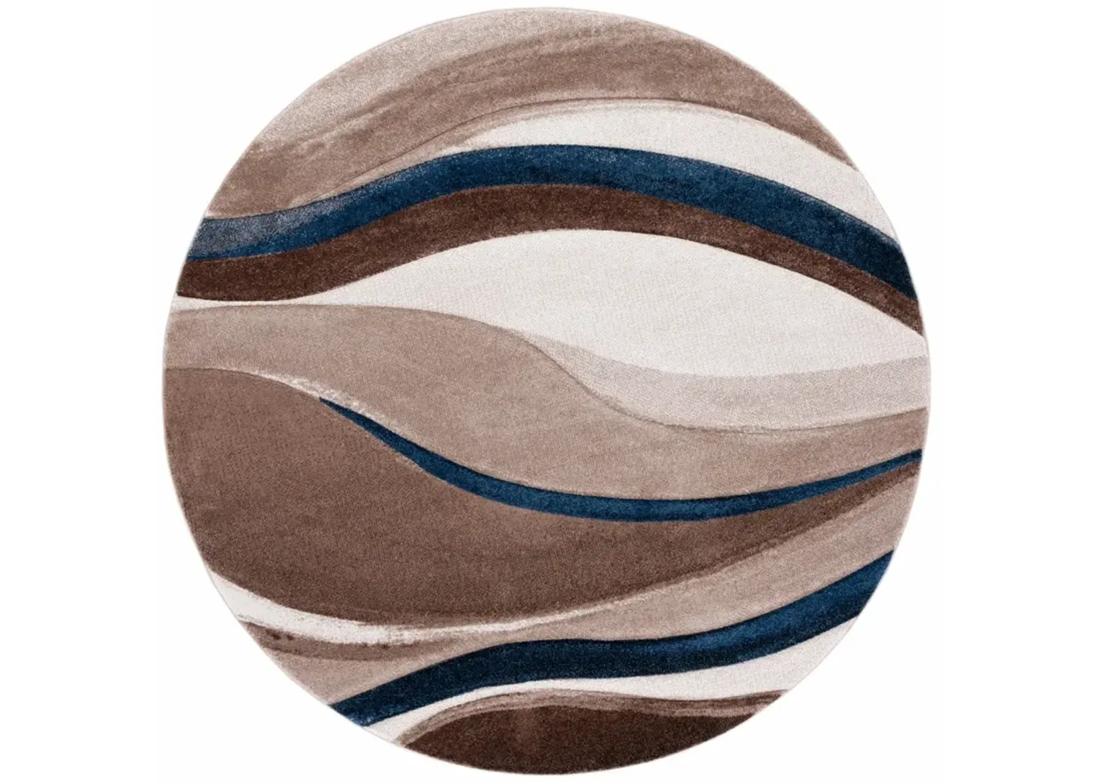 HOLLYWOOD 766 BEIGE  8' x 8' Round Round Rug