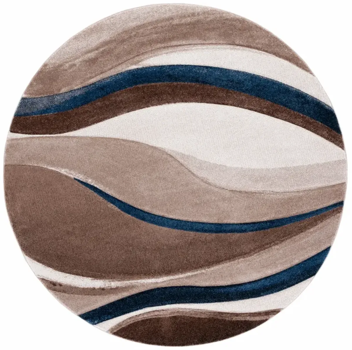 HOLLYWOOD 766 BEIGE  8' x 8' Round Round Rug