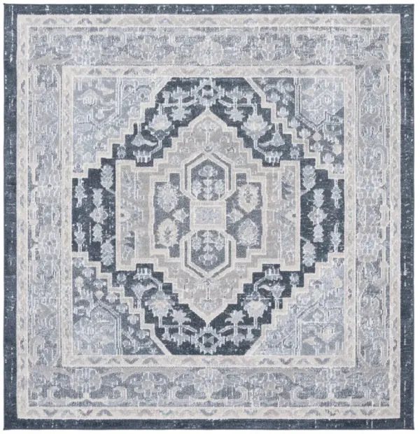 BLAIR WASHABLE 210 Blue 6'-7' X 6'-7' Square Square Rug
