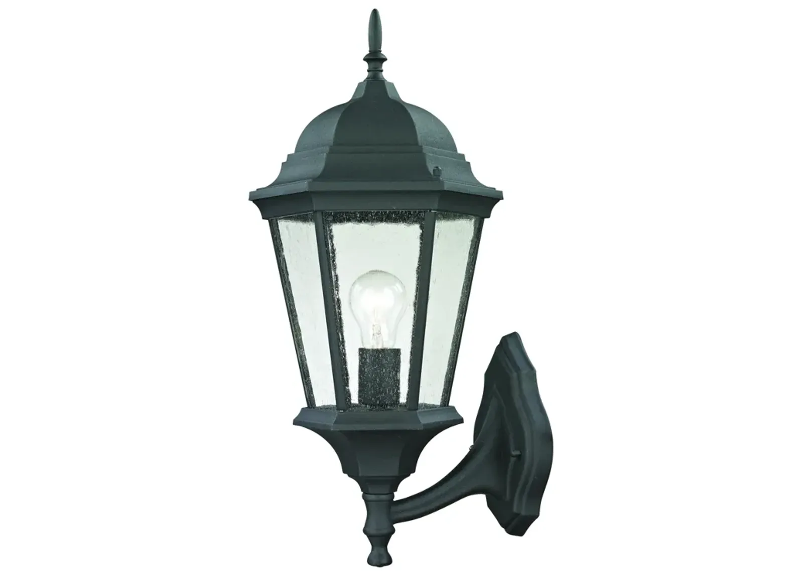 Temple Hill 21" High 1-Light Outdoor Sconce - Matte Textured Black