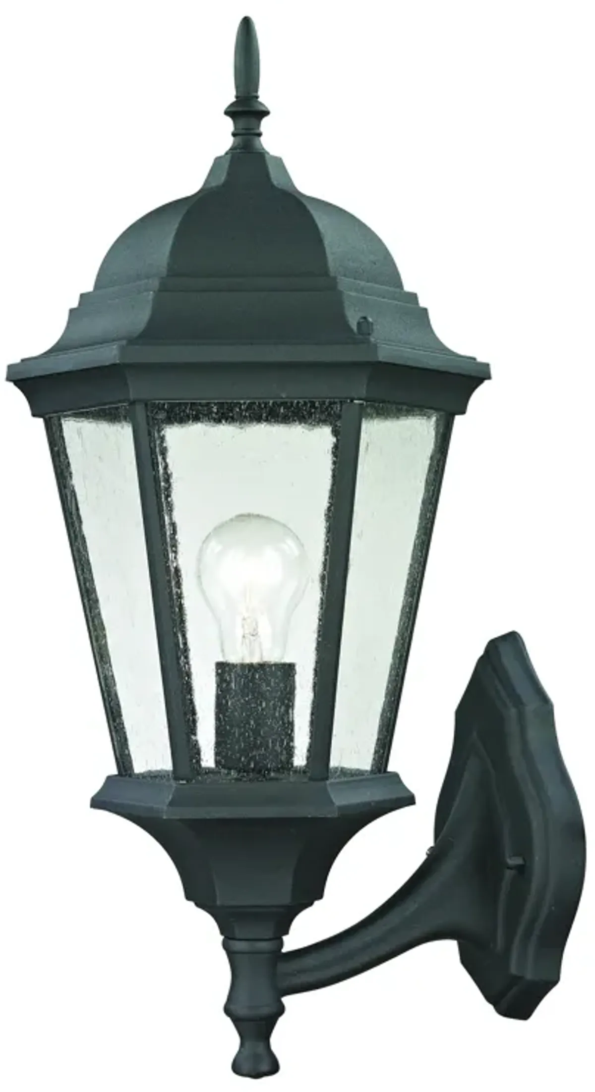 Temple Hill 21" High 1-Light Outdoor Sconce - Matte Textured Black