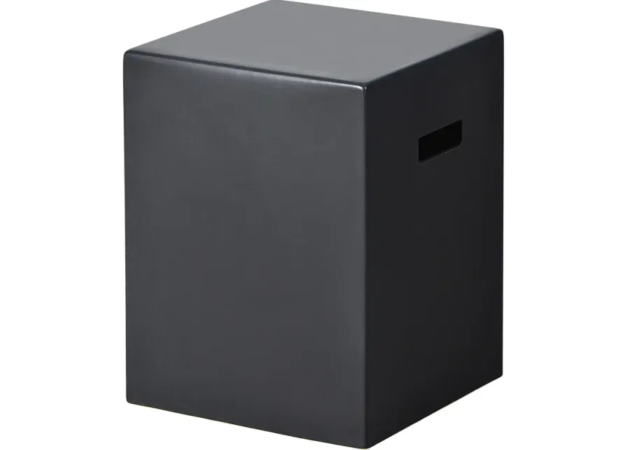 Penda Black Ceramic Outdoor Side Table