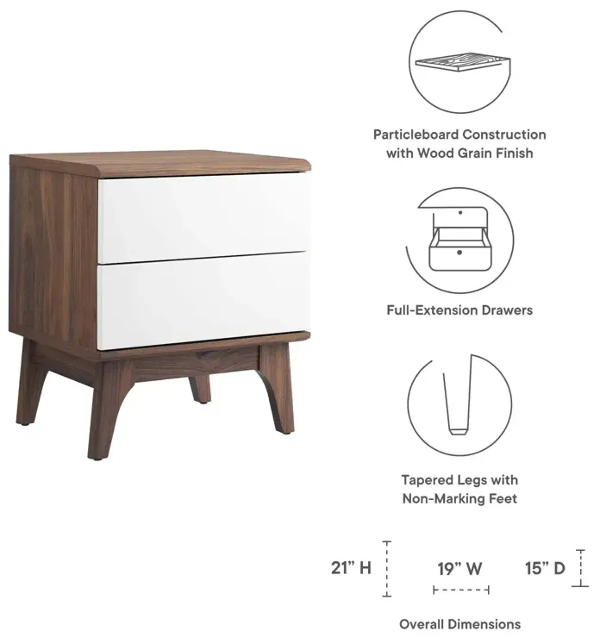 Envision 2-Drawer Nightstand