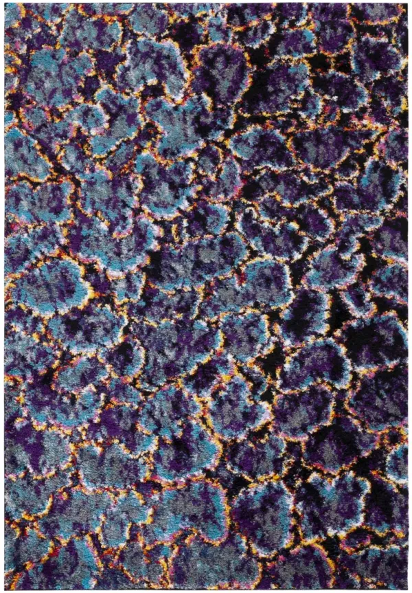 FIESTA SHAG 371 TURQUOISE  2'-3' x 4' Accent Rug