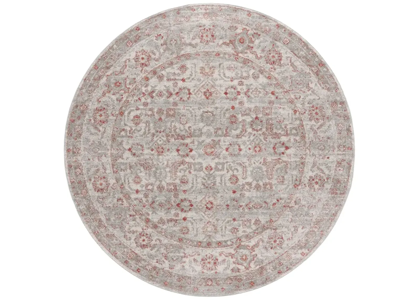 VINTAGE TABRIZ 210 GREY  6'-7' x 6'-7' Round Round Rug