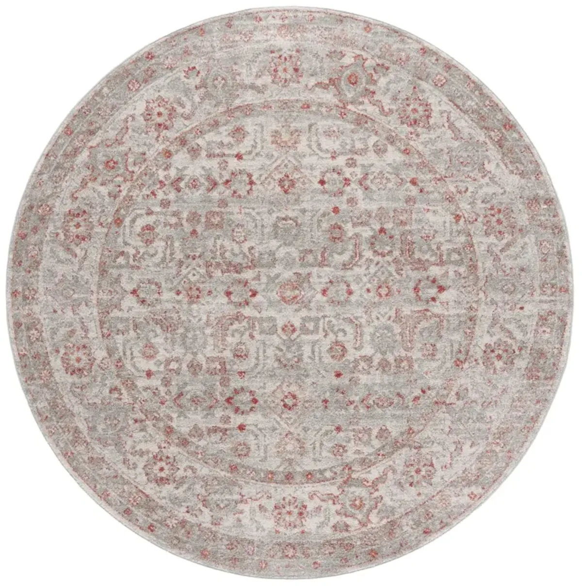 VINTAGE TABRIZ 210 GREY  6'-7' x 6'-7' Round Round Rug