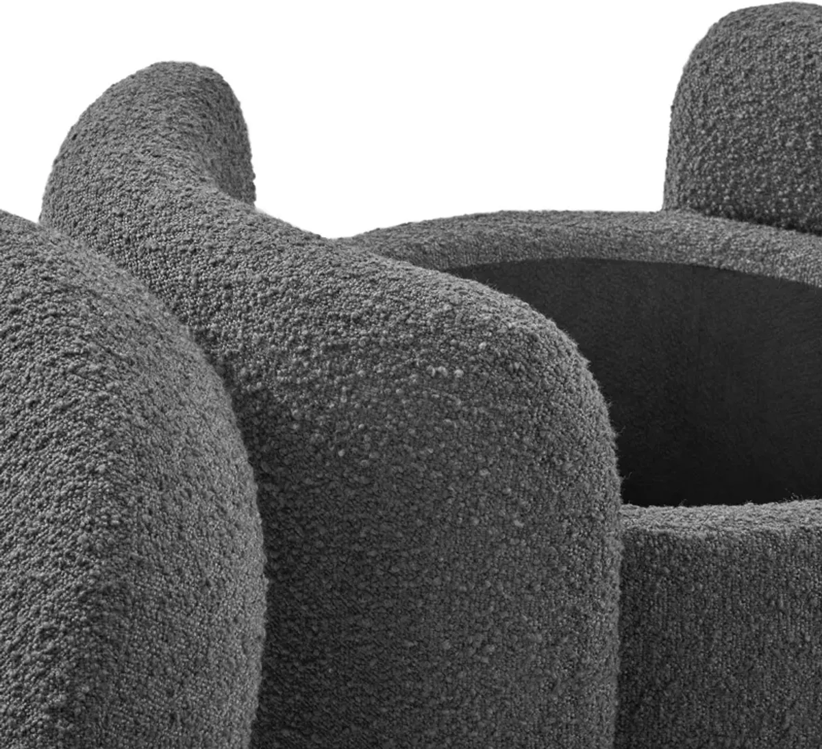 Nebula Boucle Upholstered Ottoman