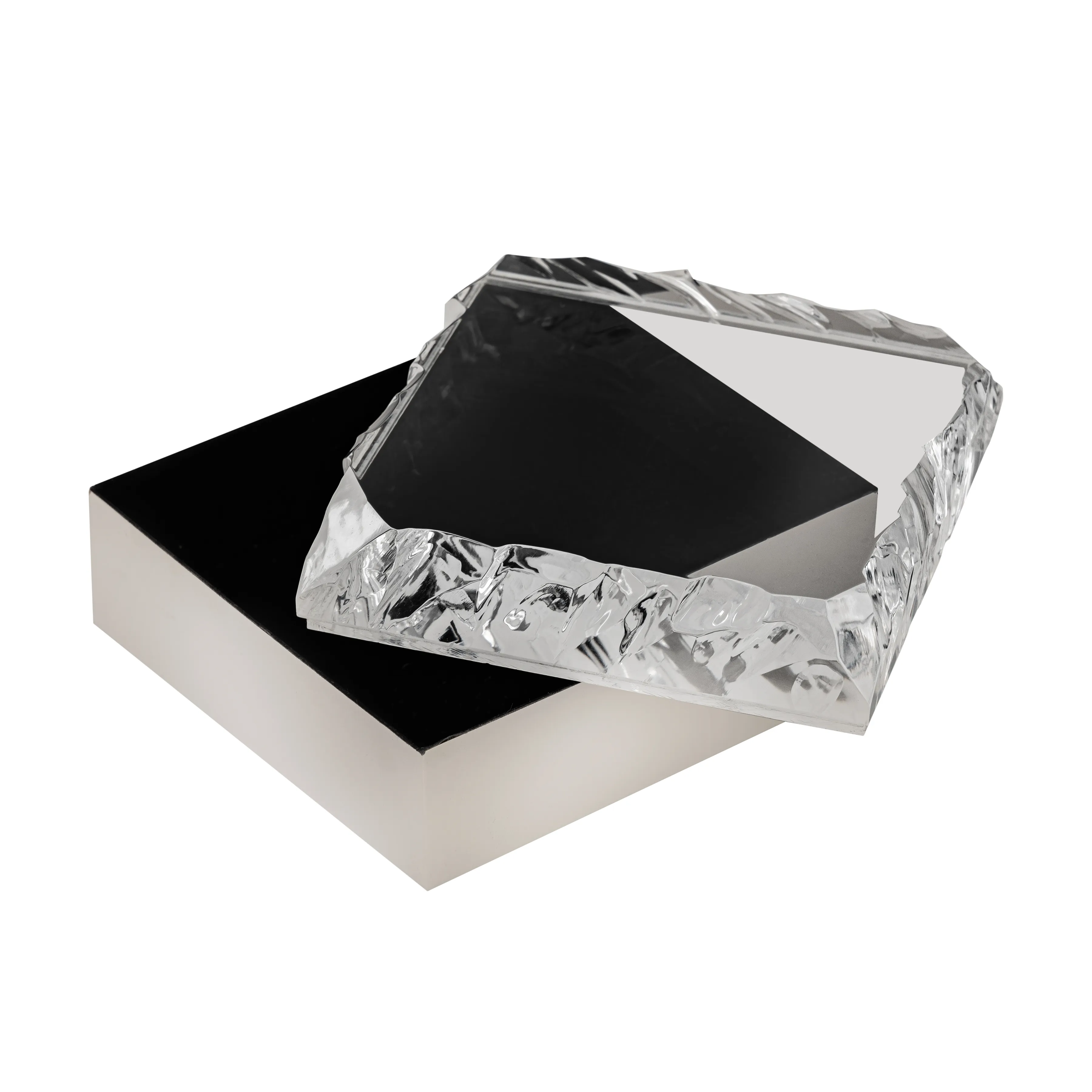 Cogar Box - Square Polished Nickel