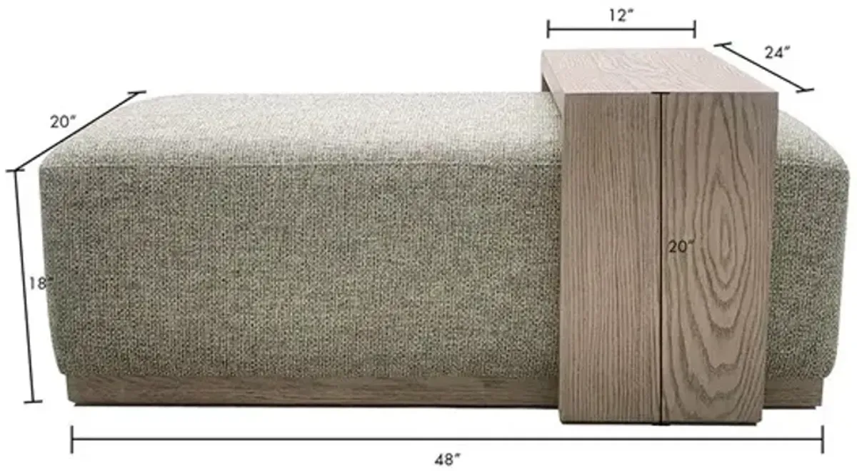 CH Tweed/Multi Peggy Bench/Cocktail Ottoman With Table