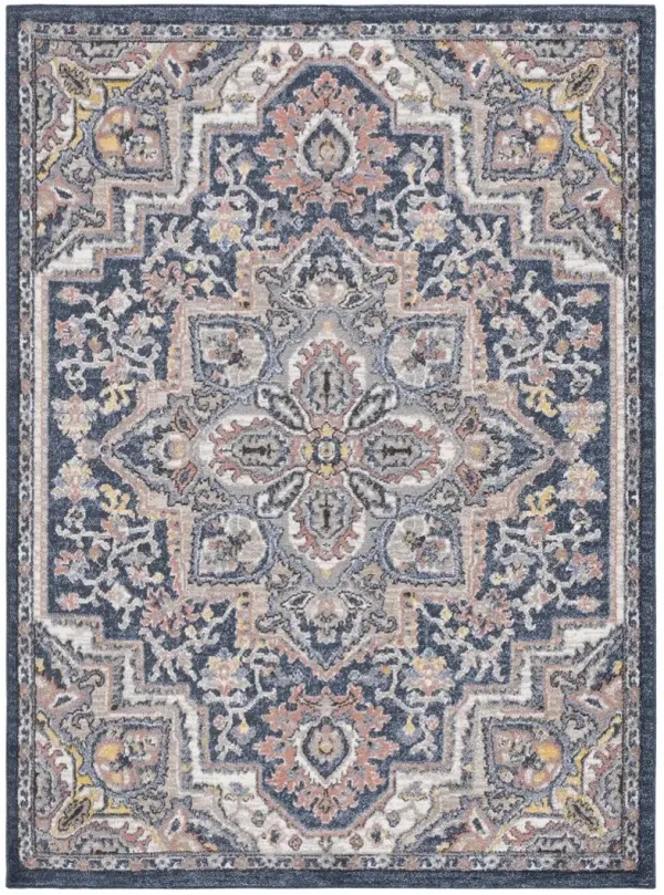 ASTORIA 400 Blue 9' X 12' Large Rectangle Rug