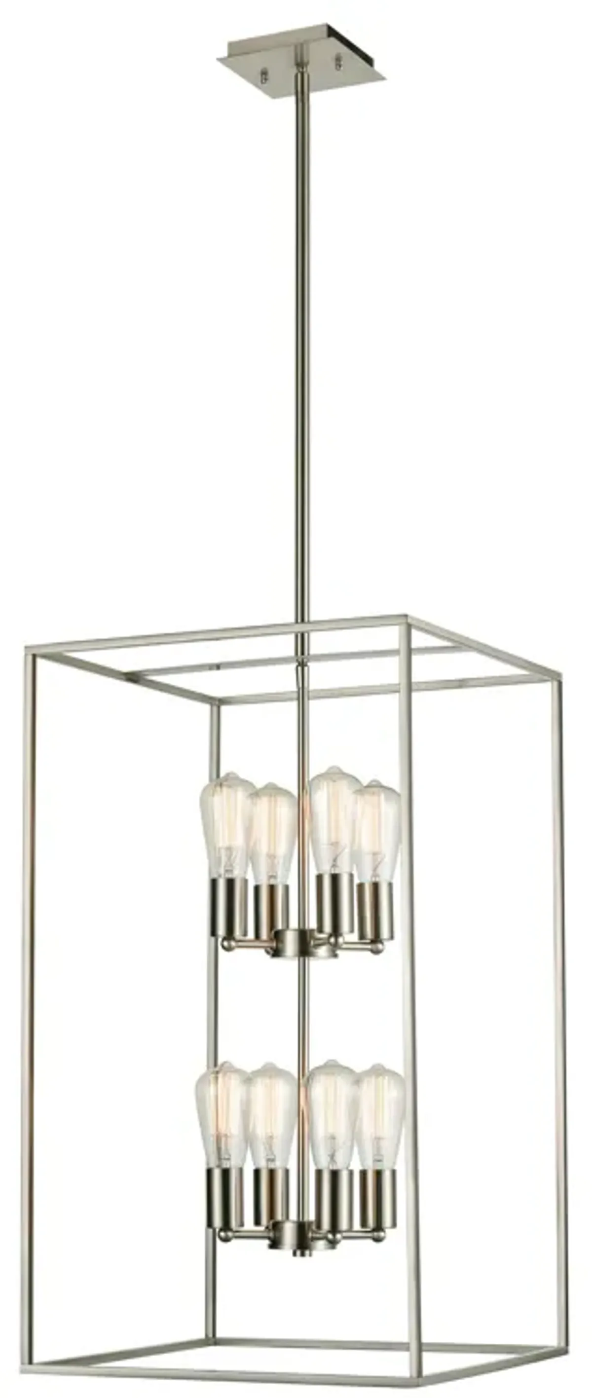 Williamsport 17" Wide 8-Light Pendant - Brushed Nickel