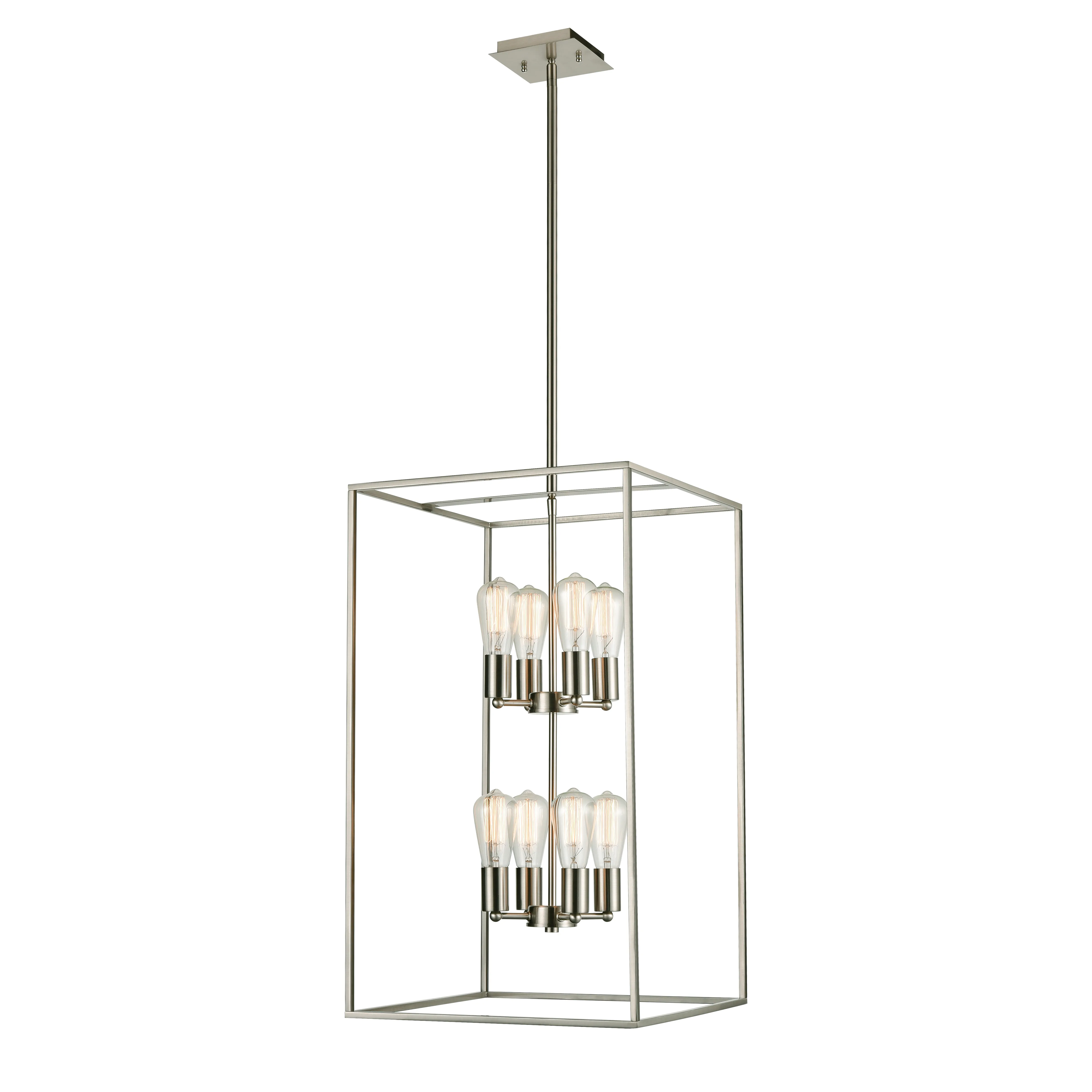 Williamsport 17" Wide 8-Light Pendant - Brushed Nickel