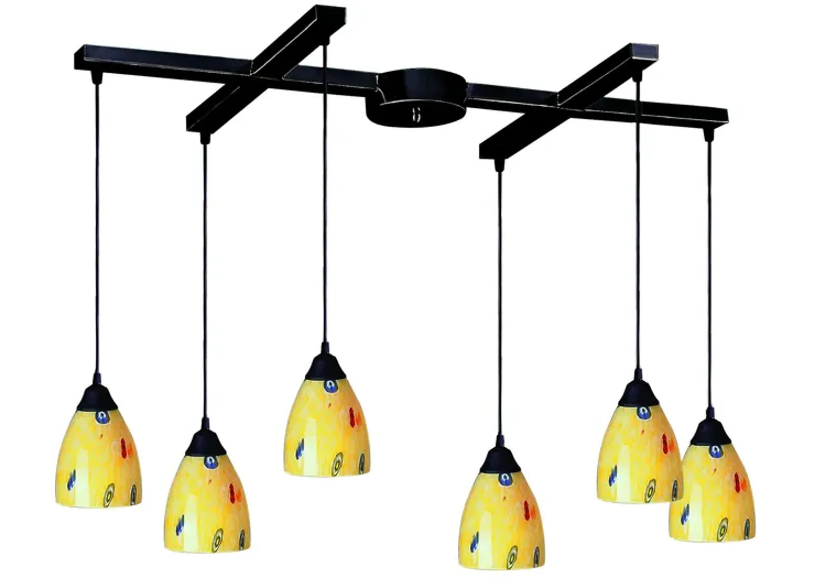 Classico 17" Wide 6-Light Mini Pendant - Dark Rust