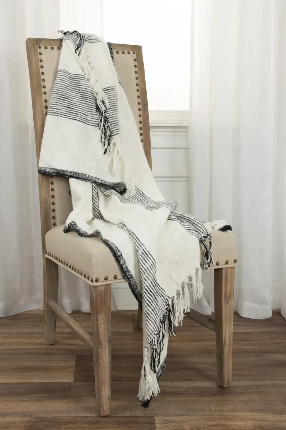 Stripe Ivory Throw