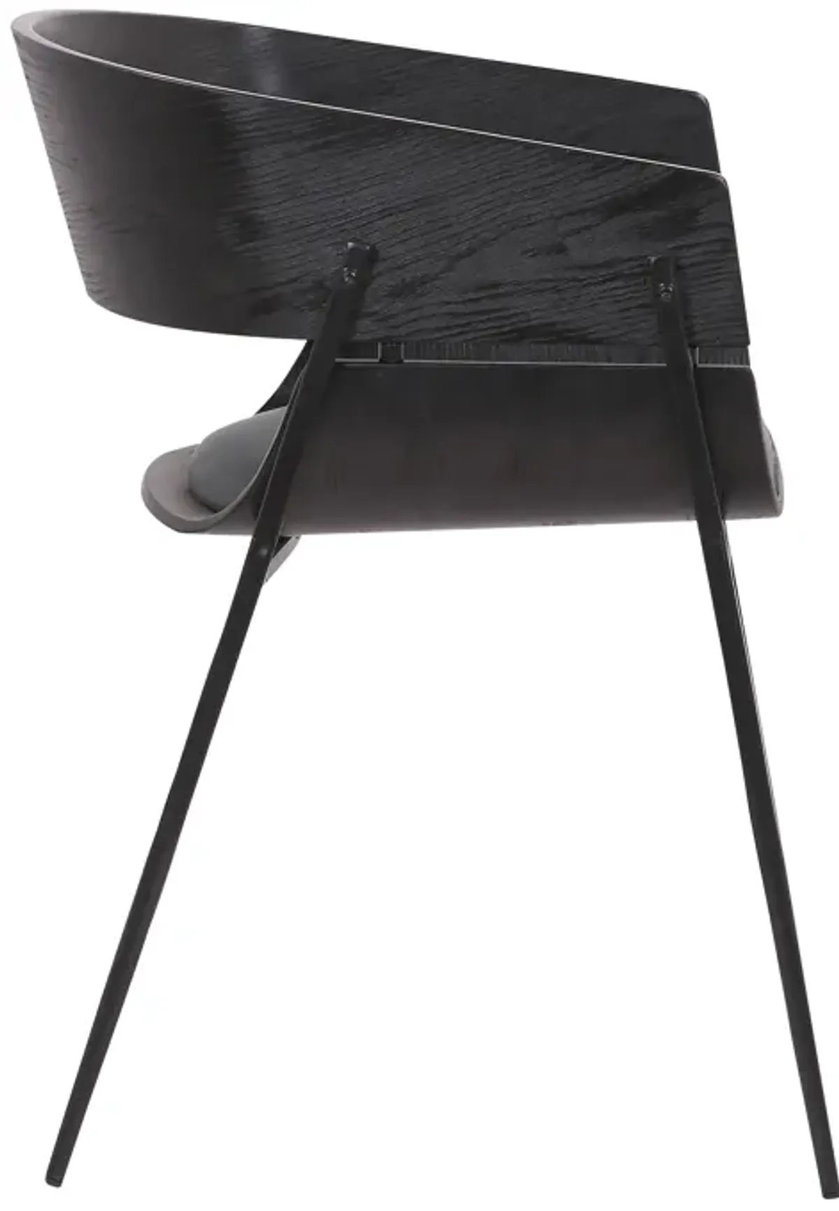 Bronte Wood and Metal Contemporary Dining Room Chairs Set of 2