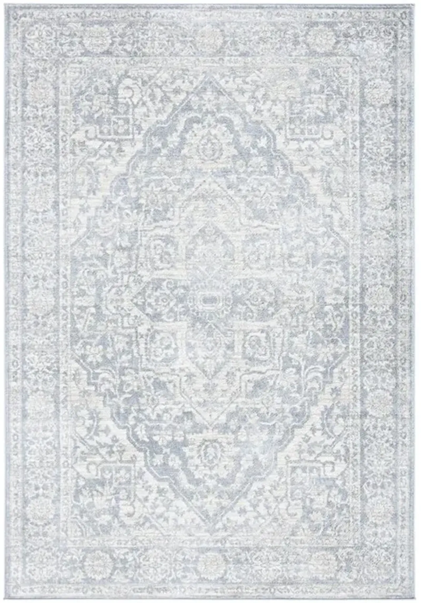 Brentwood 832 Light Grey / Ivory 11' X 15' Oversized Rectangle Powerloomed Rug