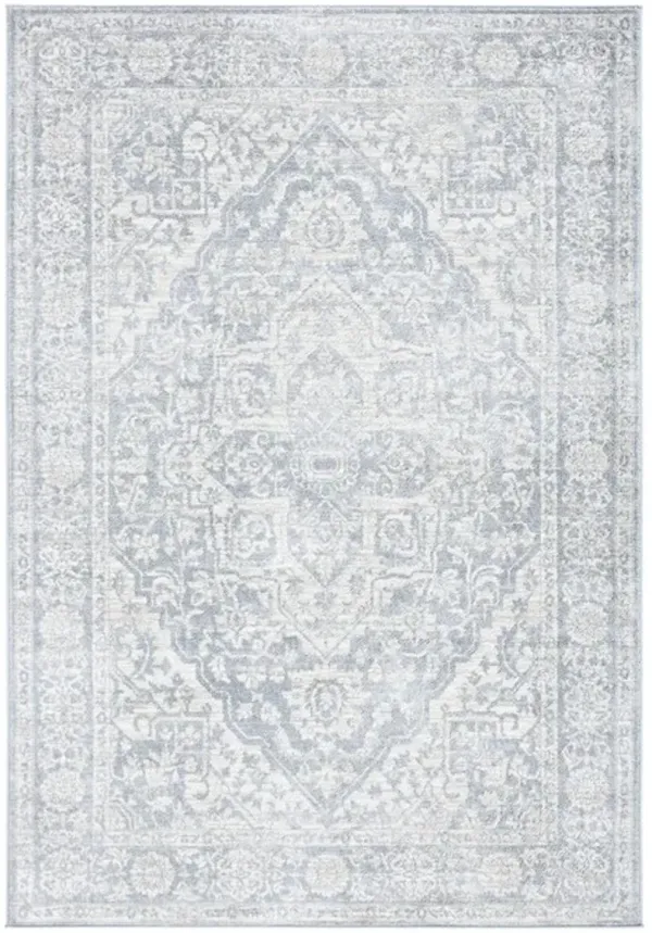 Brentwood 832 Light Grey / Ivory 11' X 15' Oversized Rectangle Powerloomed Rug