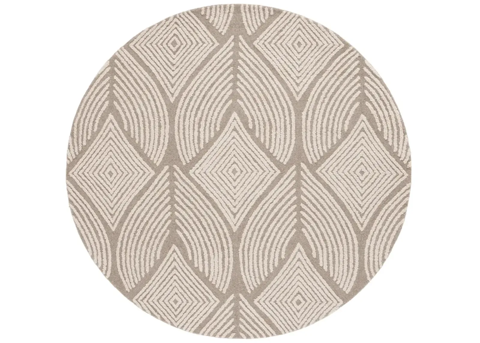 METRO 425 BEIGE  6' x 6' Round Round Rug