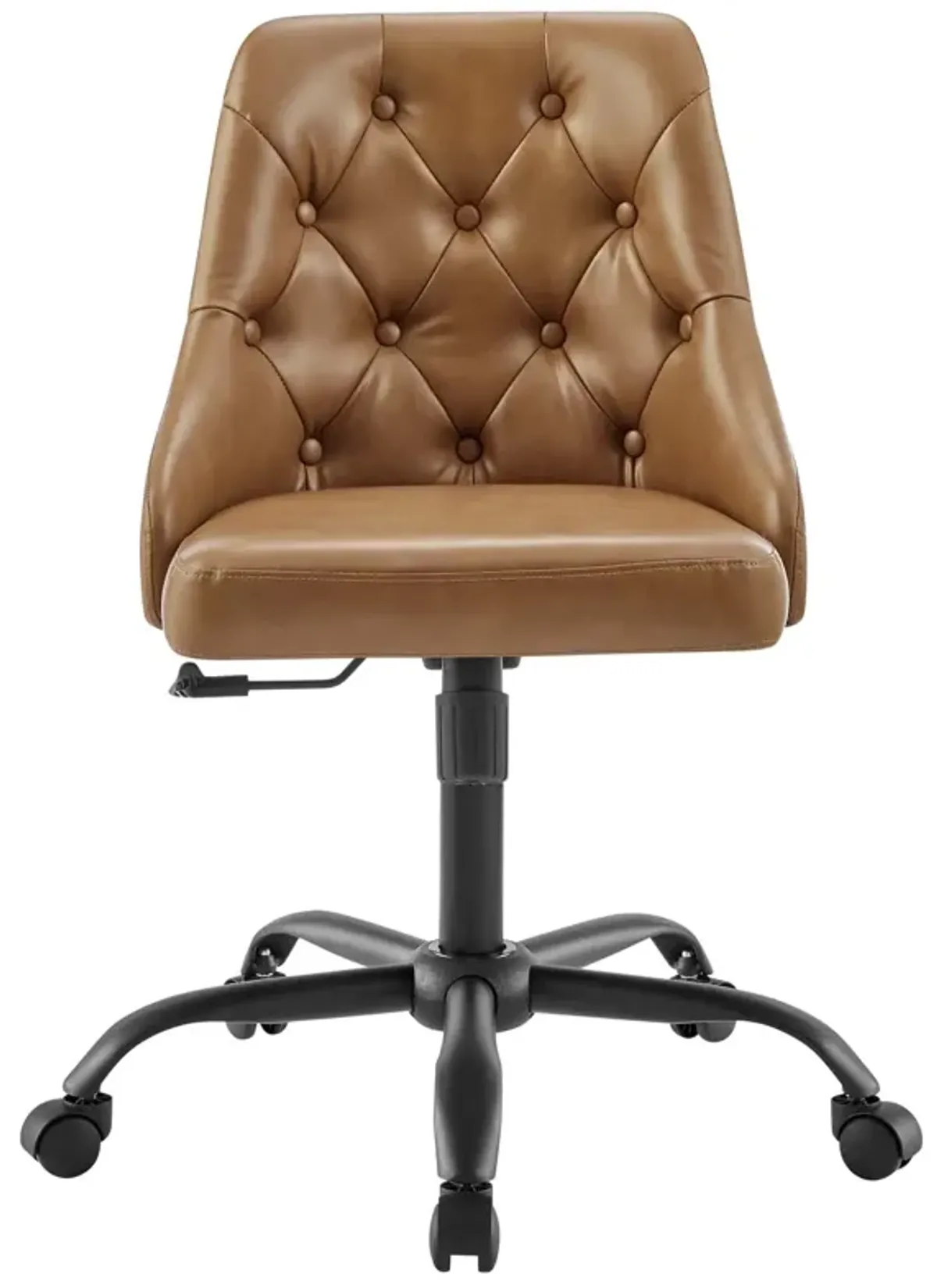 Distinct Tufted Swivel Vegan Leather Office Chair