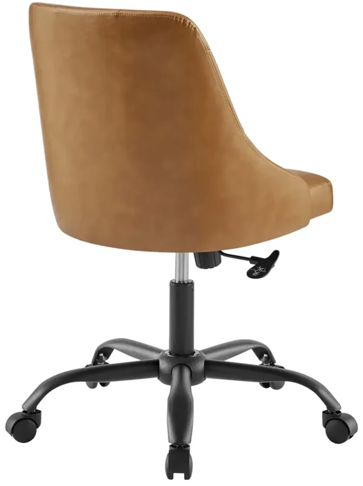 Distinct Tufted Swivel Vegan Leather Office Chair